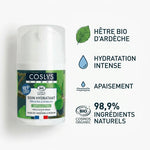 Crème hydratante Bio Coslys avec ingrédients naturels et certificat organique 98,9%