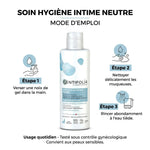 Soin hygiène intime neutre Centifolia bio avec guide d'utilisation étapes