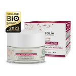 Soin jour multi-actif Centifolia Lys Active® en pot verre avec couvercle bordeaux, produit bio