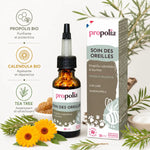 Soin oreilles chien chat Propolia - Propolis bio, calendula et tea tree