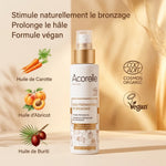 Soin réparateur de bronzage bio Acorelle avec huiles naturelles - flacon blanc certifié vegan