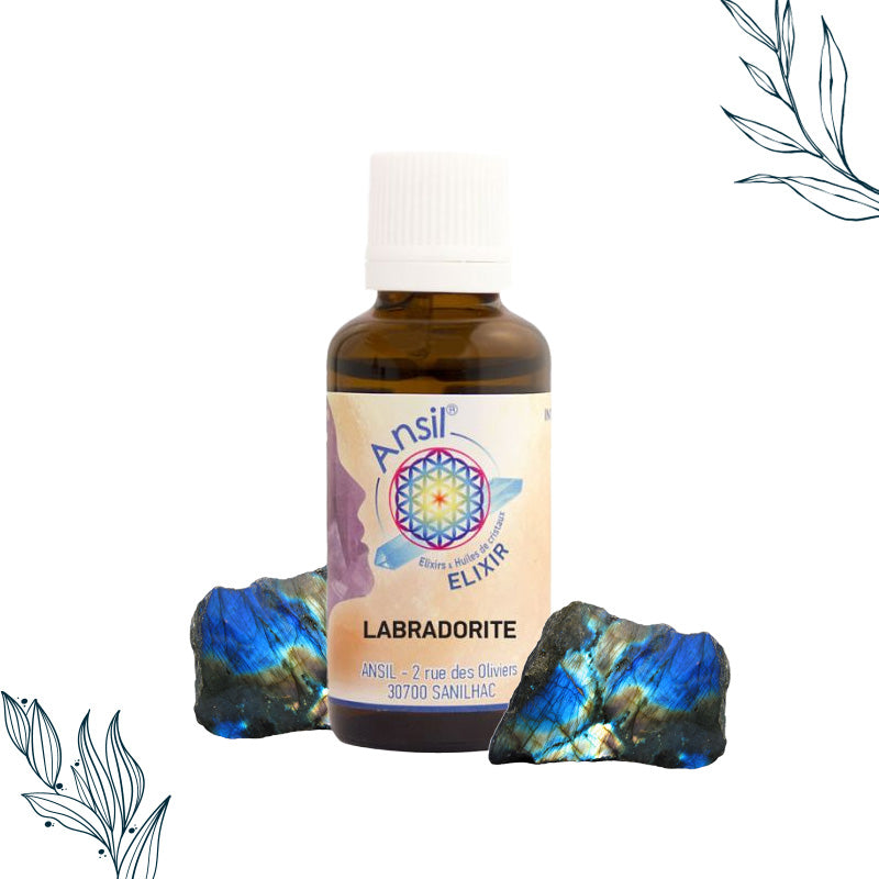 Elixir de cristal de labradorite de la marque Ansil