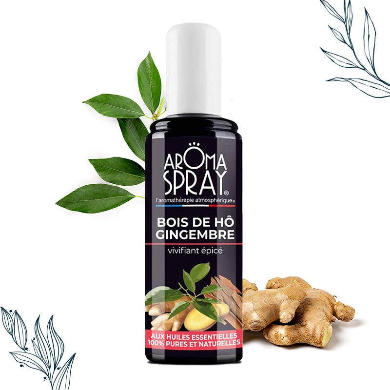 Spray d’ambiance de 100 ml Bois de hô et Gingembre de la marque Aromaspray