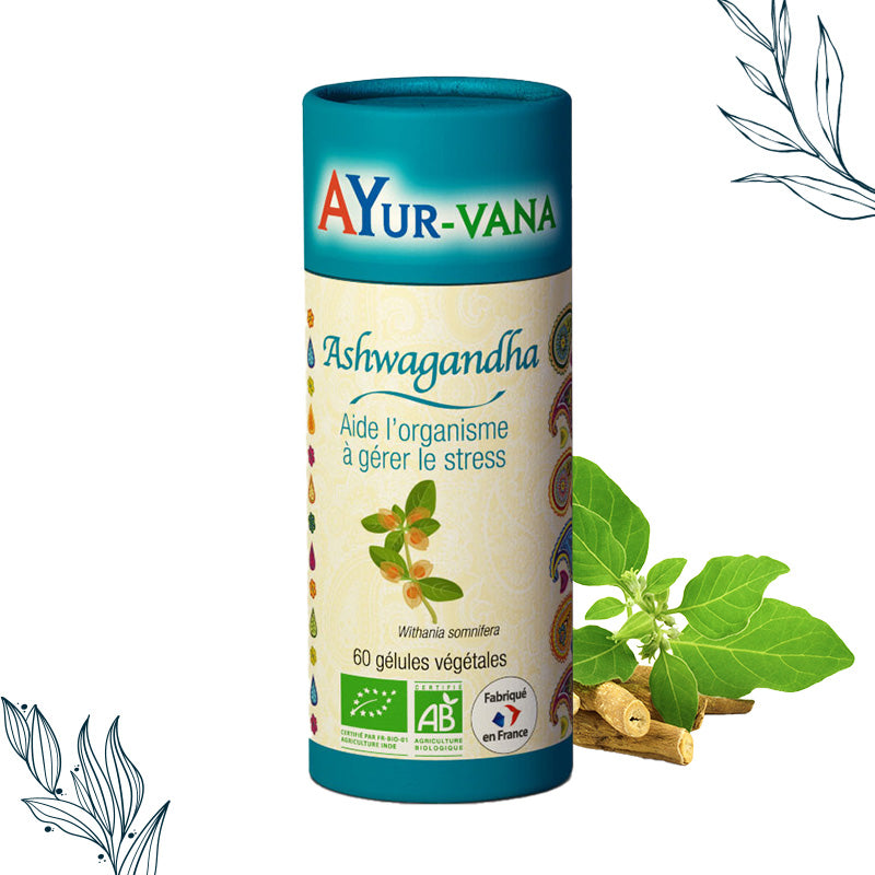 Ashwagandha bio et vegan en gélules d'AYur-vana