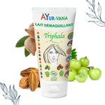 Tube de 150 ml de lait démaquillant au Triphala de la marque Ayurvana