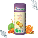 Pilulier de 60 gélules d'extrait de bilva bio de la marque ayurvana