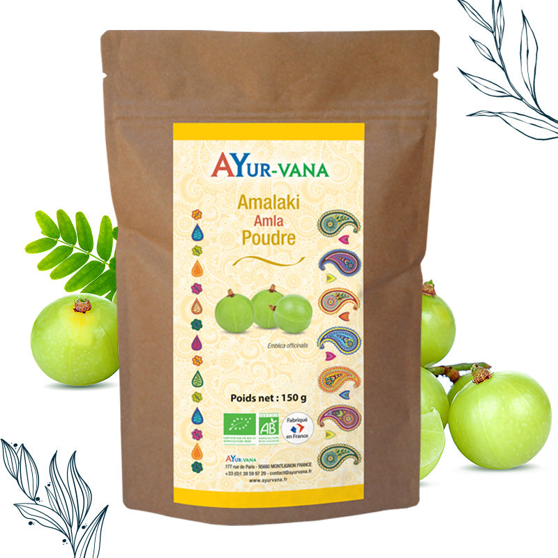 Sachet de poudre d'Amalaki bio de 150g d'Ayurvana