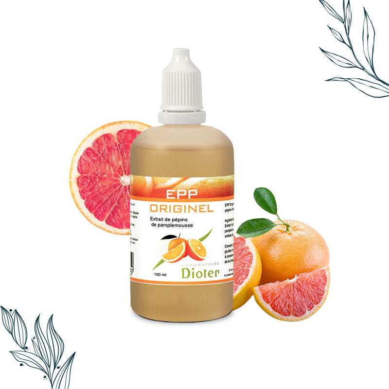 Flacon de 100 ml d'EPP Originel, extrait de pépins de pamplemousse de la marque dioter