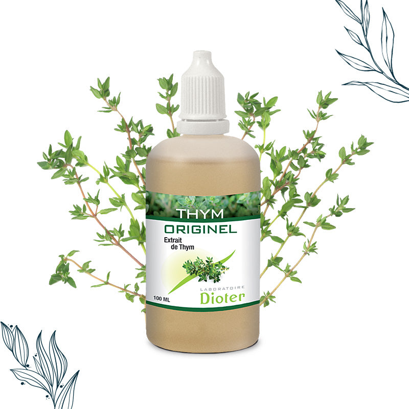 Flacon compte goutte de 100 ml d'extrait de Thym de la marque dioter