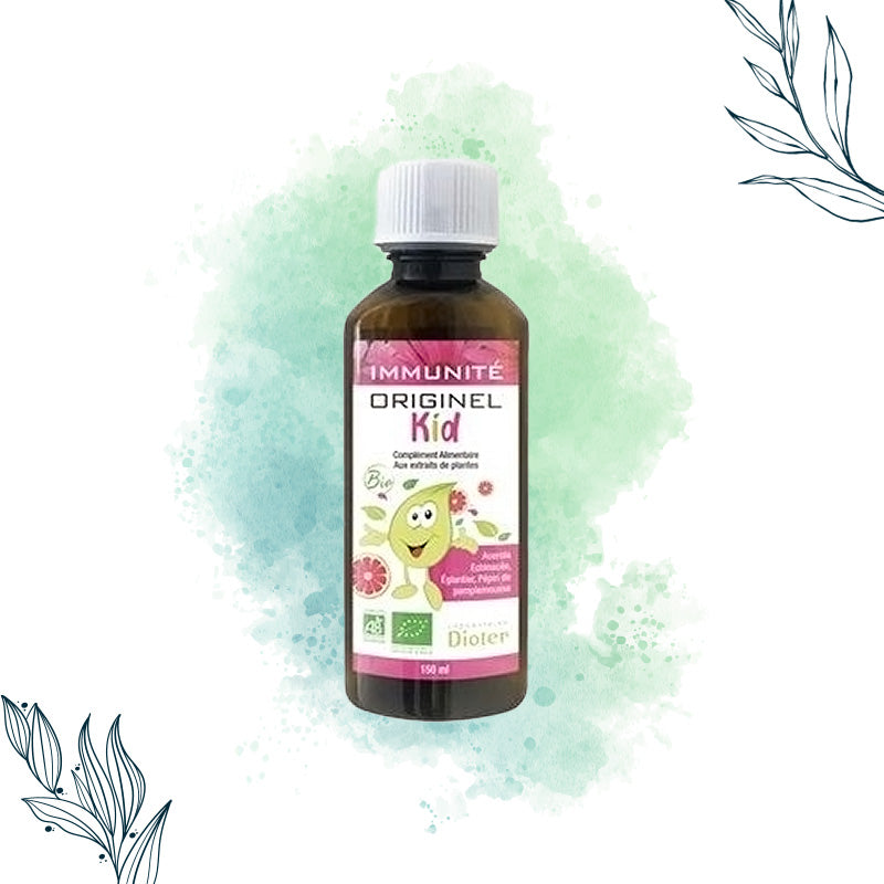 Flacon doseur de 150 ml de Originel Kid Immunité bio de la marque dioter