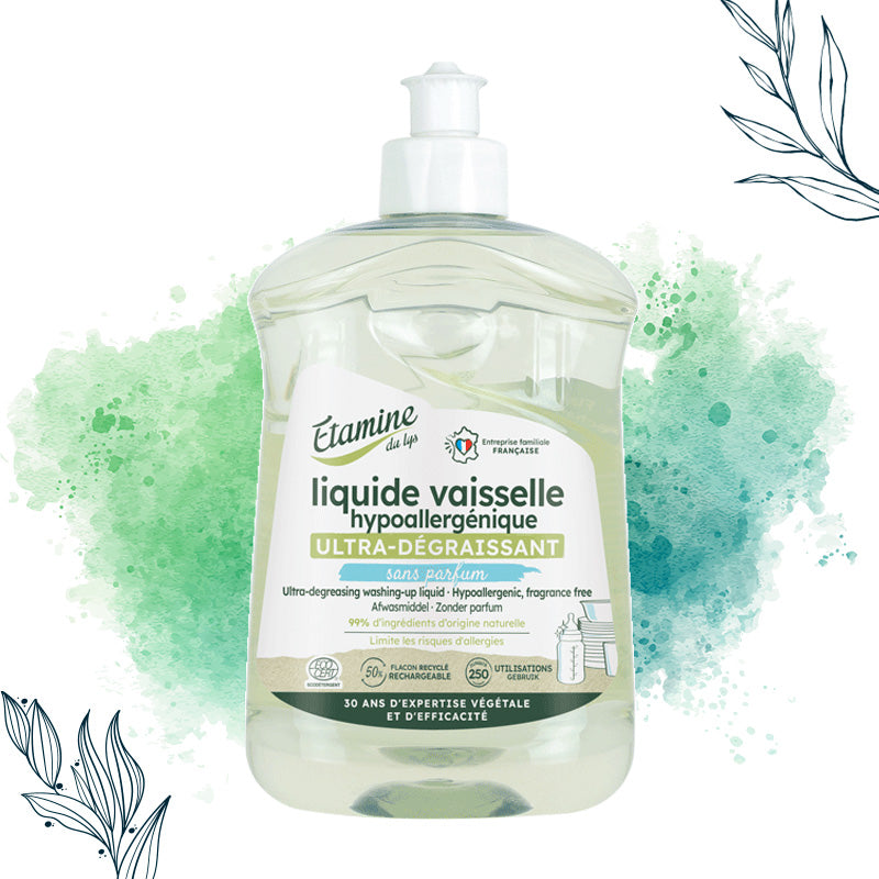 Liquide vaisselle Hypoallergénique et vegan - Étamine du Lys