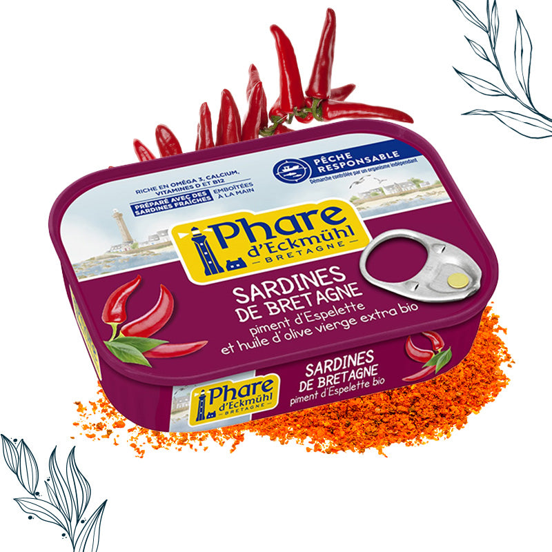 Sardines au piment d'espelette Bio – Phare d'Eckmühl