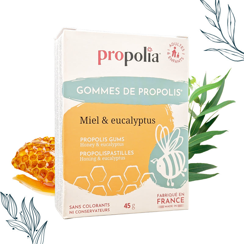 Gommes de Propolis Miel et Eucalyptus - Propolia