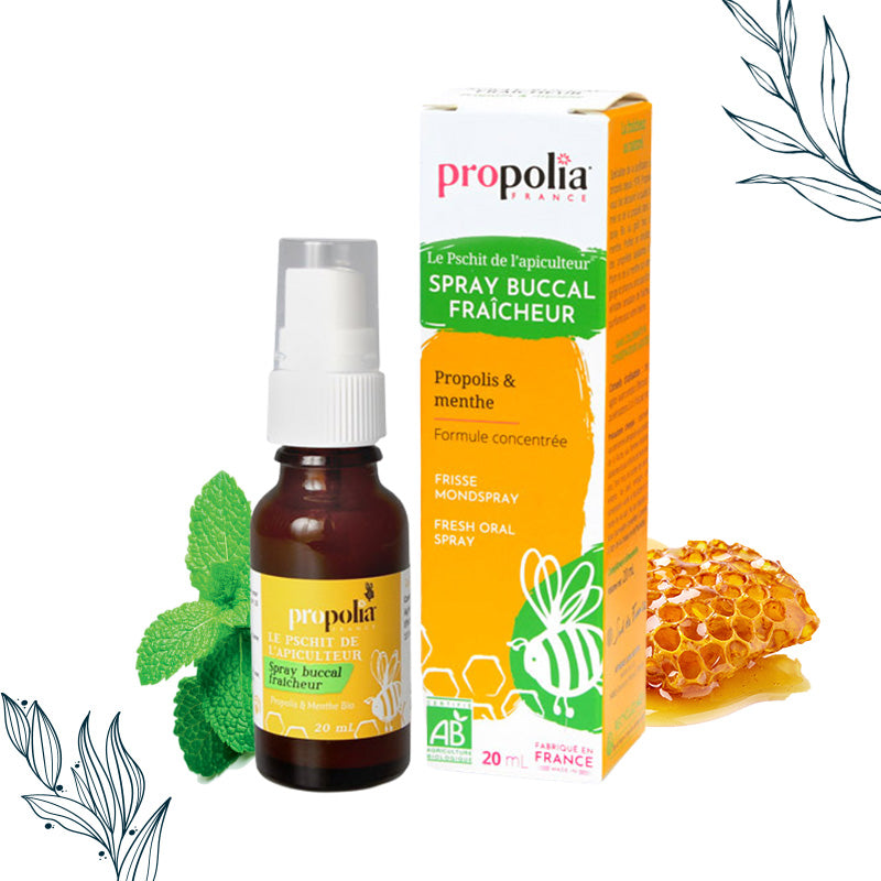 Spray buccal de 20 ml Propolis et menthe de la marque Propolia