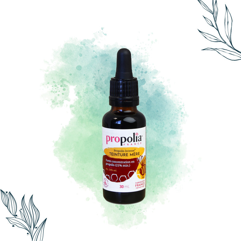 Flacon avec pipette de 30 ml de teinture mère de propolis de la marque Propolia