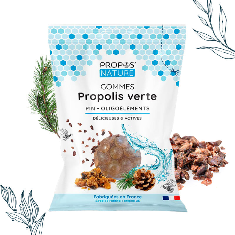 Gommes Propolis Verte bio Oligoéléments/Pin – Propos'Nature