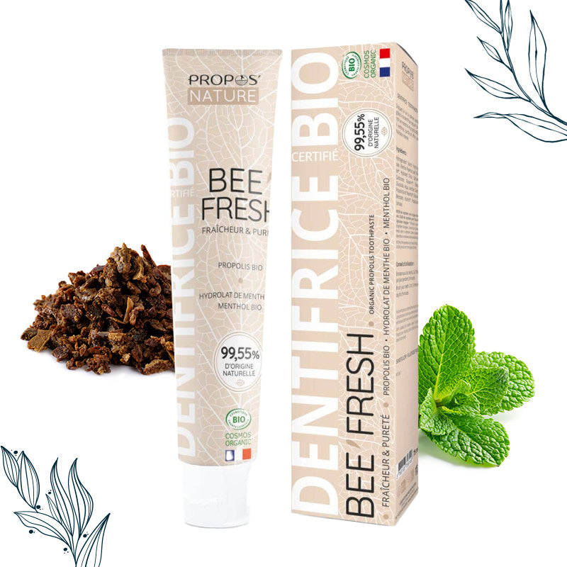 Dentifrice BEE'FRESH certifié Cosmos Organic en tube de 75 ml de Propos'Nature