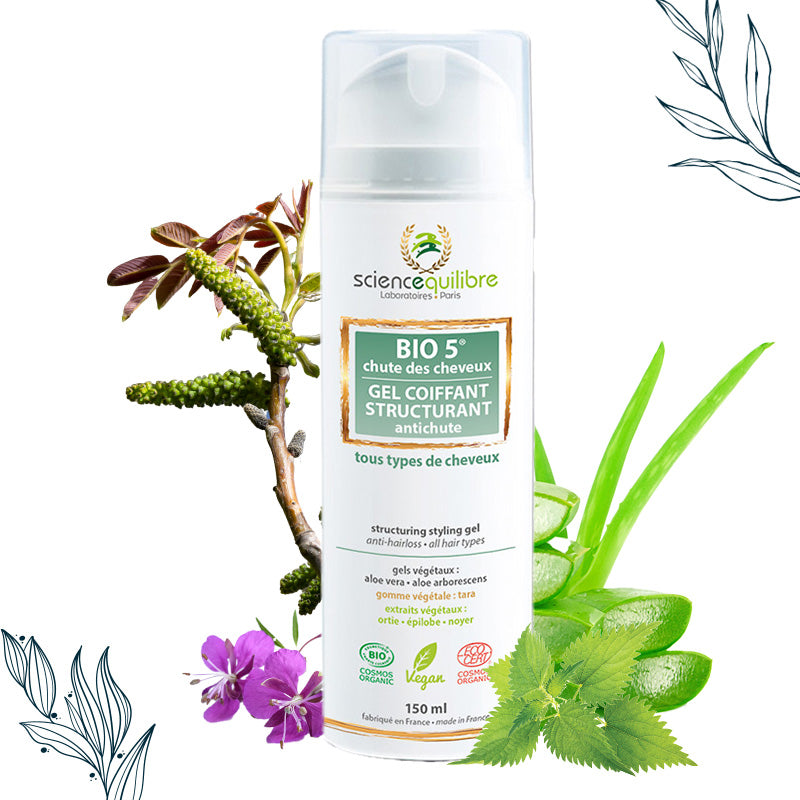BIO 5 Gel coiffant antichute certifié bio et vegan – Science et Équilibre