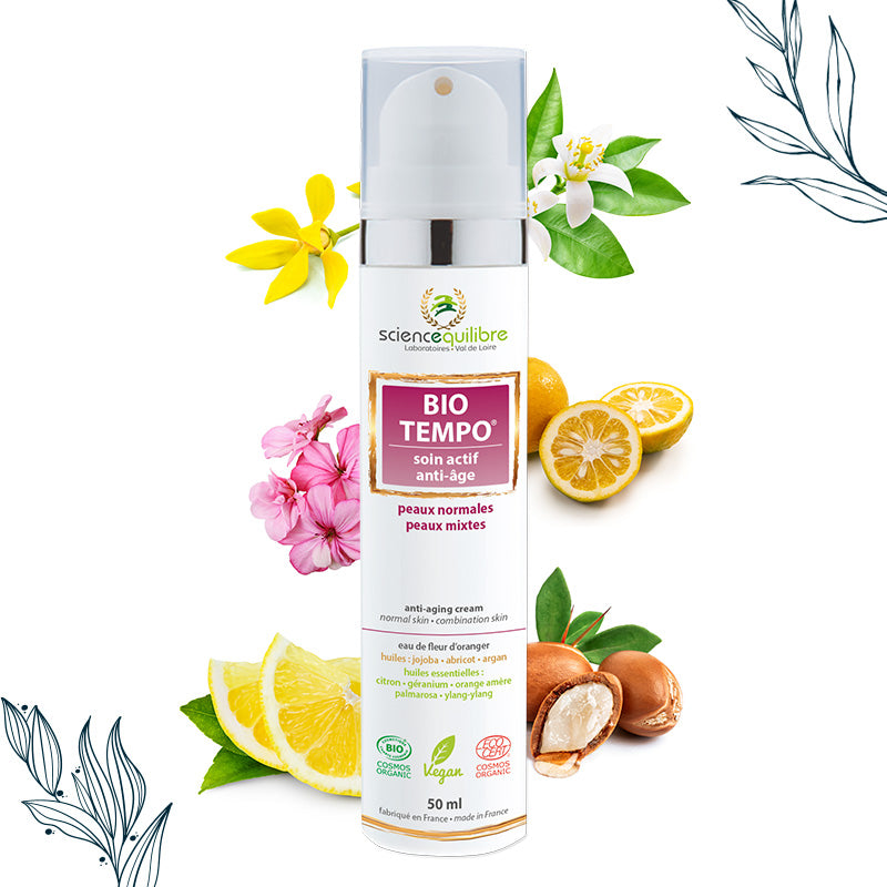 BIO TEMPO Soin actif anti-âge certifié bio et vegan – Science et Équilibre