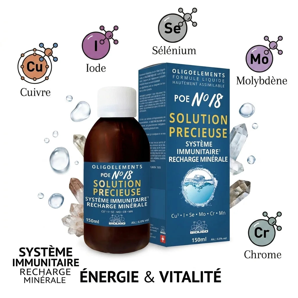 Solution Précieuse POE n°18 Bioligo avec ses 5 oligoéléments pour l'immunité et la vitalité