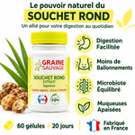 Souchet rond 60 gélules Graine Sauvage avec bénéfices digestion et microbiote équilibré