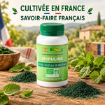 Spiruline bio en comprimés AOSA cultivée en France avec savoir-faire français artisanal
