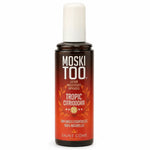 Spray anti-moustiques Moskitoo Tropic Citriodora bouteille verre ambré avec étiquette rouge-orange