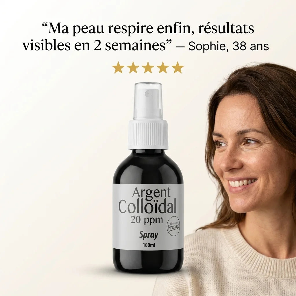 Spray argent colloïdal Dr.Theiss 20ppm avec témoignage client et avis 5 étoiles