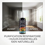 Spray d'ambiance Girofle Camphre transforme l'air intérieur - avant/après purification respiratoire