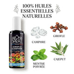 Spray d'ambiance Girofle Camphre avec ingrédients naturels et huiles essentielles