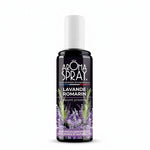 Spray d'ambiance Lavande Romarin Aromaspray en flacon, fond blanc isolé