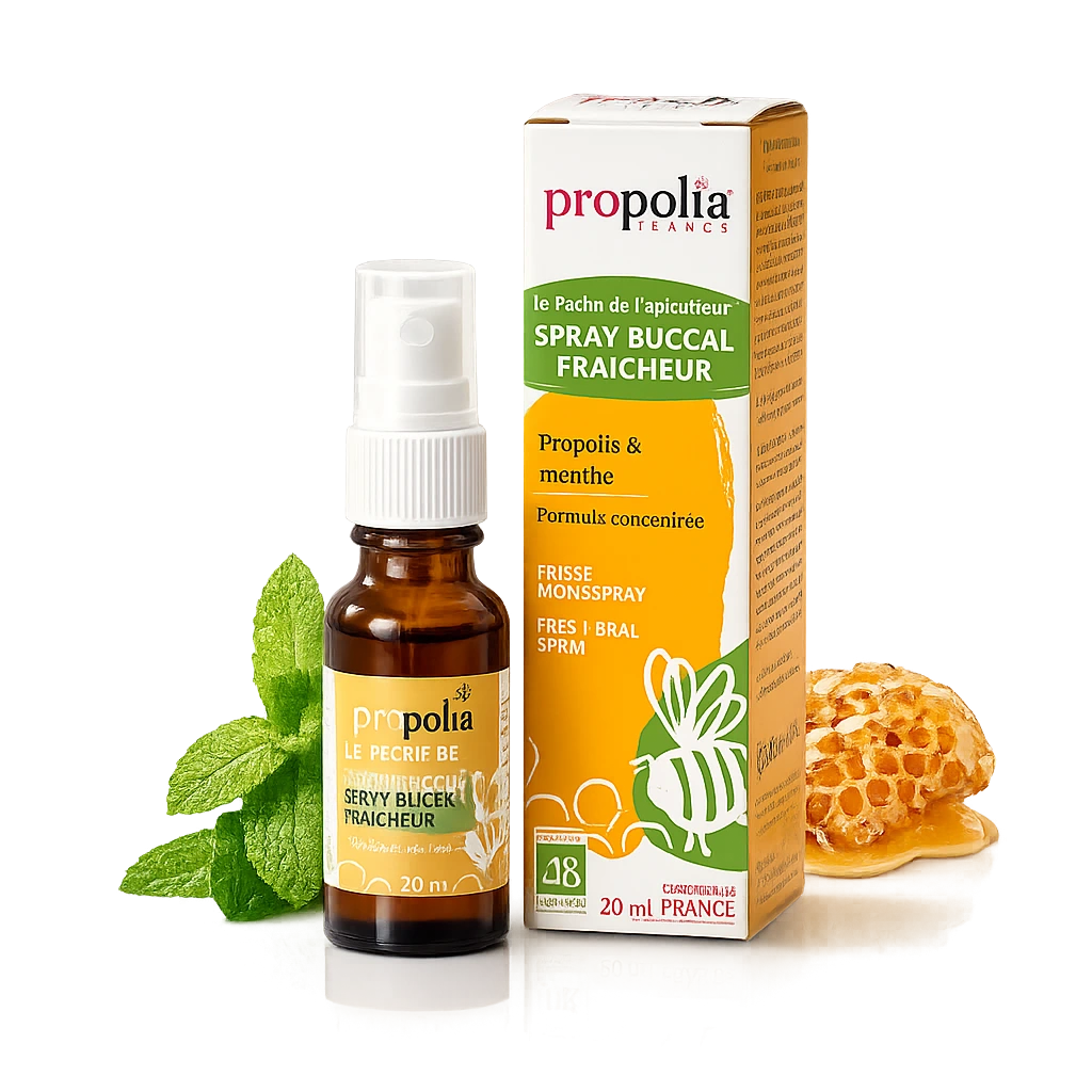 Spray Gorge Bio Propolia 20ml miel propolis menthe flacon verre ambré