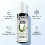 Spray jambes lourdes Saint Côme avec icônes bénéfices soulagement fraîcheur naturelle