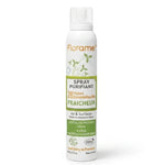 Spray Purifiant Fraîcheur Bio Florame - Flacon aérosol blanc et vert sur fond blanc