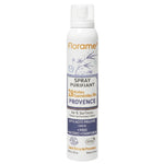 Spray Purifiant Provence Bio Florame bouteille aérosol étiquette lavande fond blanc