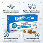 STABILIUM®200 capsules avec bénéfices : mémoire, concentration, équilibre émotionnel, sans goût poisson