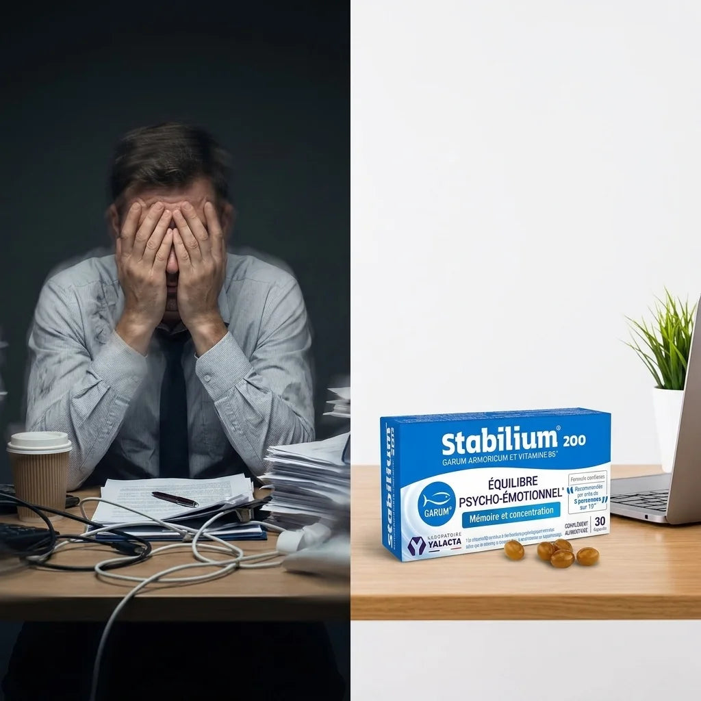 STABILIUM®200 Yalacta en capsules dorées pour la gestion du stress professionnel