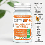 Stimuline bio comprimés avec ingrédients acérola, papaye fermentée pour énergie et immunité