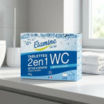 Tablette WC 2 en 1 Etamine du Lys sur plan de salle de bain moderne et épuré
