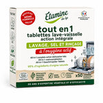 Boîte de tablettes lave-vaisselle Tout en 1 Etamine du Lys sur fond blanc


