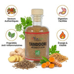 Épices Tandoori bio Ayurvana avec bénéfices digestion, anti-inflammatoires et ingrédients naturels