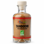 Mélange d'épices Tandoori bio Ayurvana en bouteille, certification organic