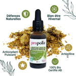 Teinture mère propolis verte bio Propolia flacon 30ml avec bénéfices santé