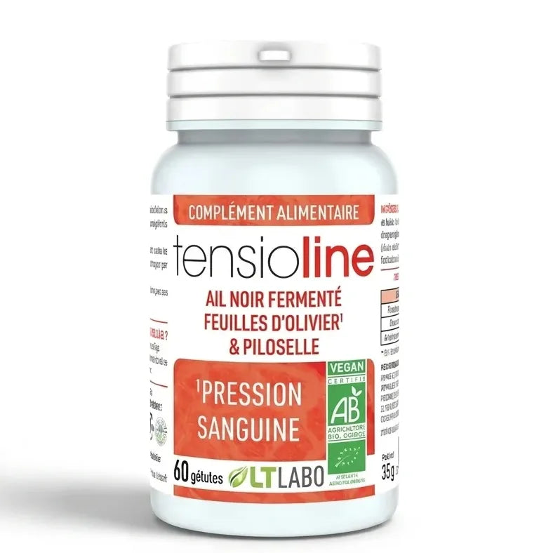 Tensioline bio en gélules - Flacon 60 capsules LT Labo pour la pression sanguine