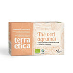 Thé vert agrumes Bio Terra Etica - sachet packaging certifié équitable fond blanc
