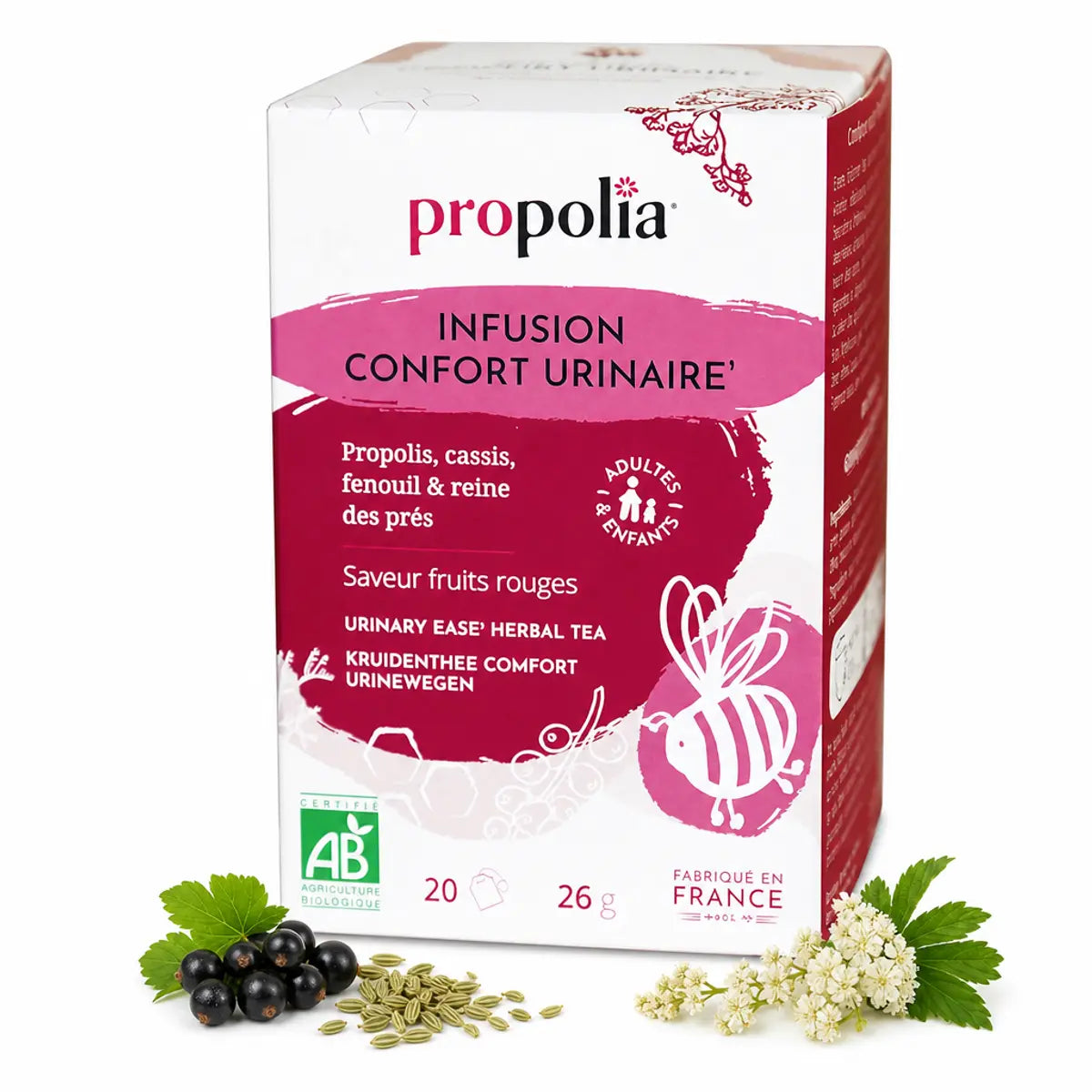 Tisane Confort urinaire Propolia 20 sachets bio avec ingrédients naturels
