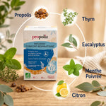Tisane bio respiration Propolia thym eucalyptus propolis menthe citron packaging