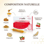 Ampoules Tonic Potion Propolia avec composition naturelle: miel, propolis, ginseng et vitamine C