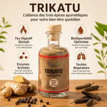 Trikatu Ayurvana - Flacon avec gingembre, poivre noir et long poivre pour stimuler digestion et enzymes
