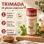 Trimada vegan gélules Ayurvana - 60 capsules avec instructions posologie et ingrédients botaniques